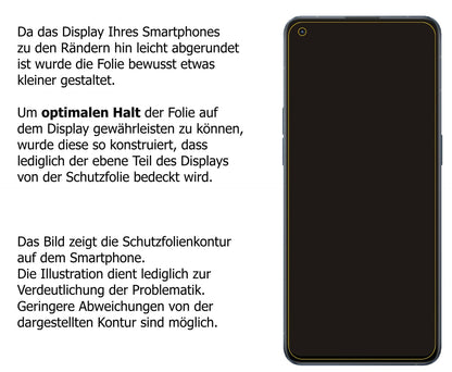 1x 9H Schutzfolie matt für Oppo Reno6 Panzerfolie