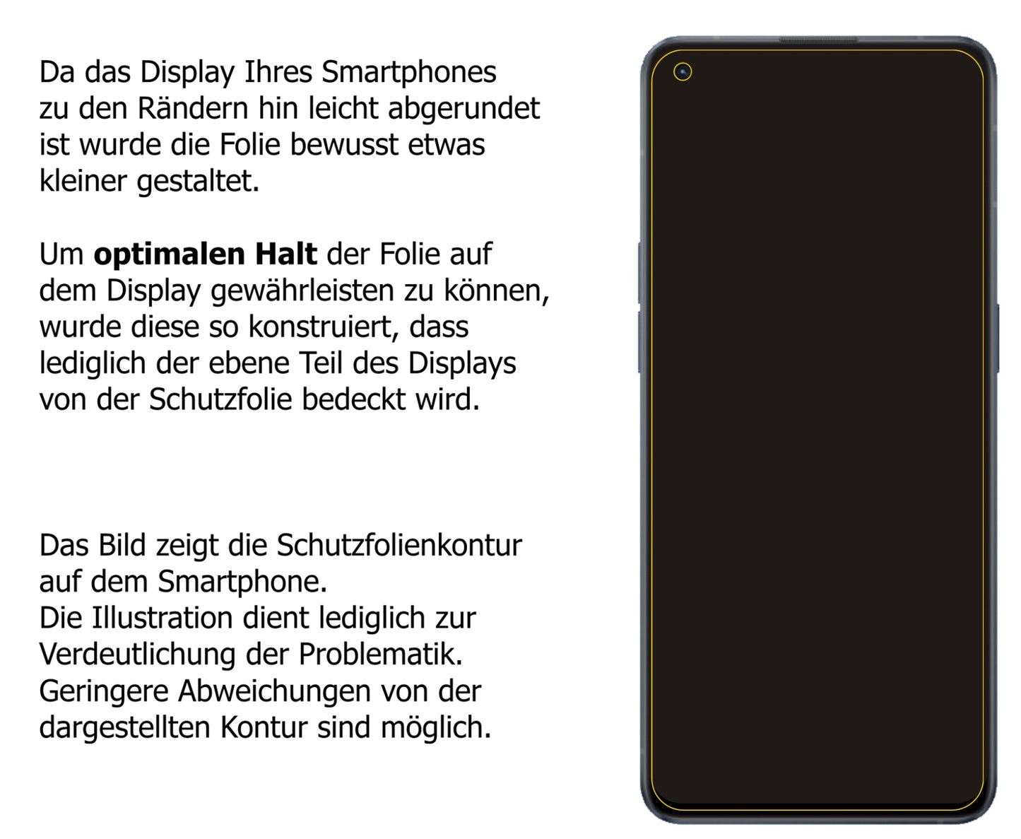 dipos Displayschutz für Oppo Reno6, transparente Oberfläche, perfekte Passform auch für die Rundungen
