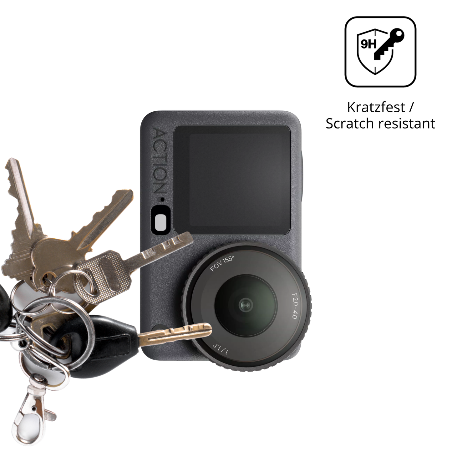 dipos Displayschutz für osmoaction 6, mattierte Oberfläche, robuste Festigkeit und perfekte Passform