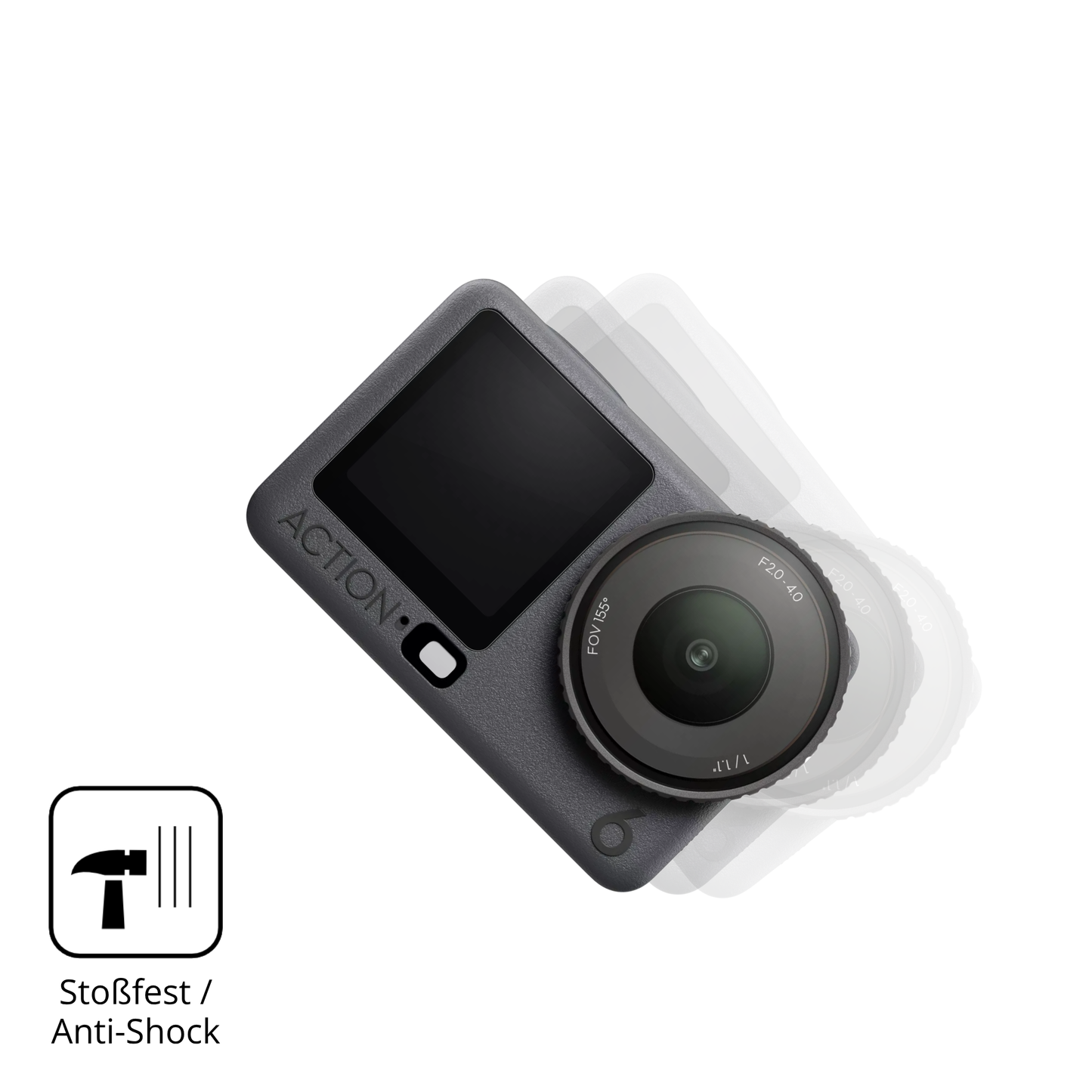 Schutz gegen Kratzer auf dem osmoaction 6 Glas durch Schlüssel, Stöße gegen die Tischkante oder Stürze