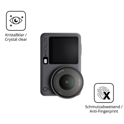 Flexible TPU-Folie passend zugeschnitten für osmoaction 6, vollständige Abdeckung