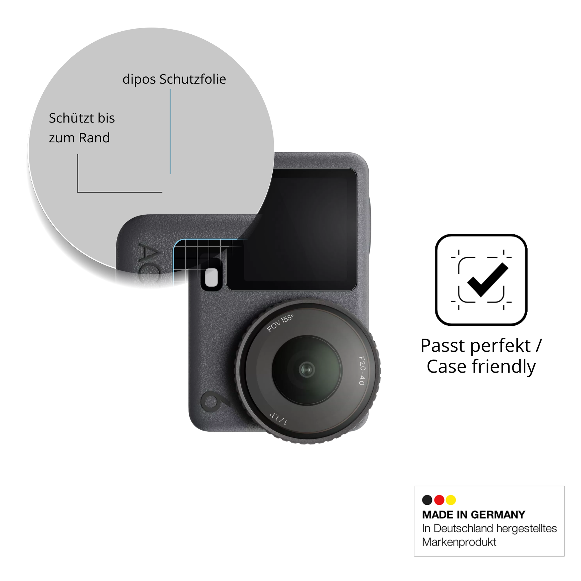 Besonders flexibler Displayschutz mit Anti-Shock-Schicht im Materialmix