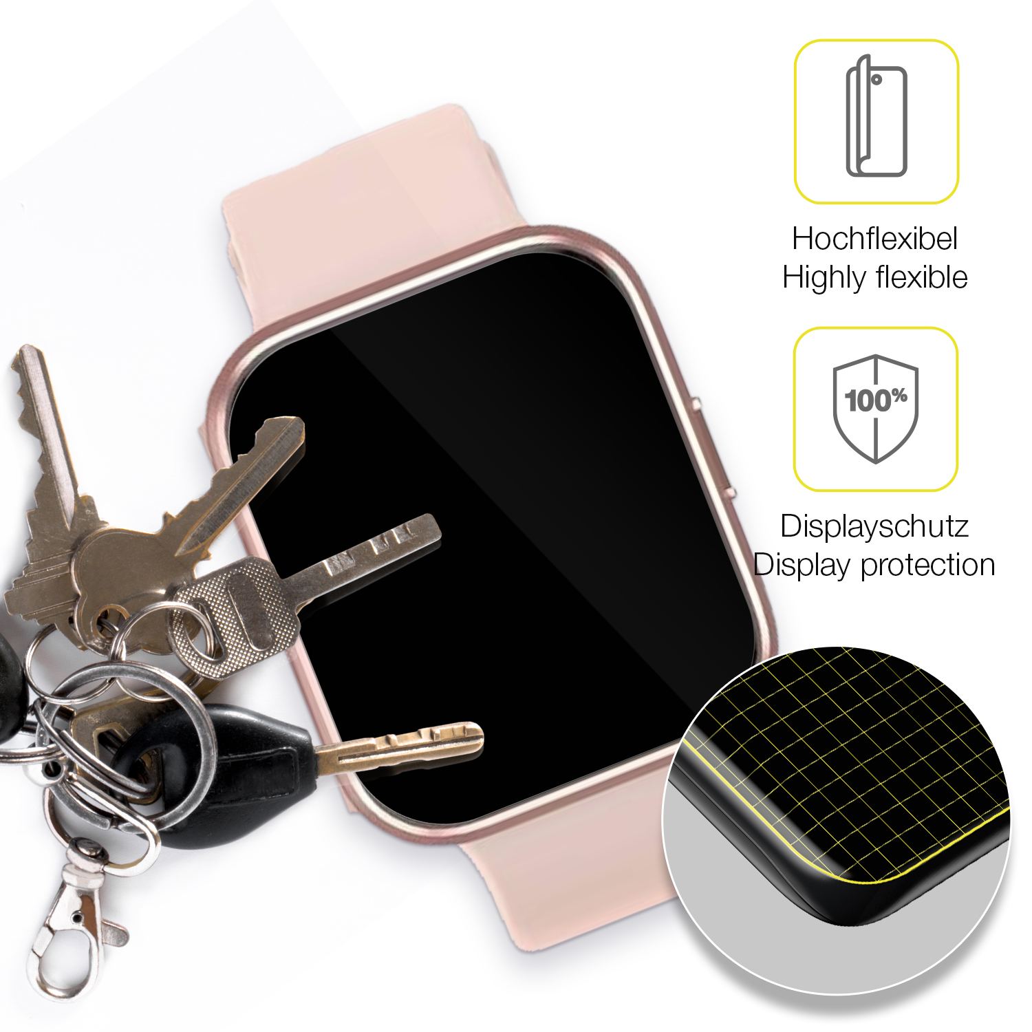 dipos Displayschutz für Oukitel 1.83 Zoll, transparente Oberfläche, geringe Dicke und perfekte Passform