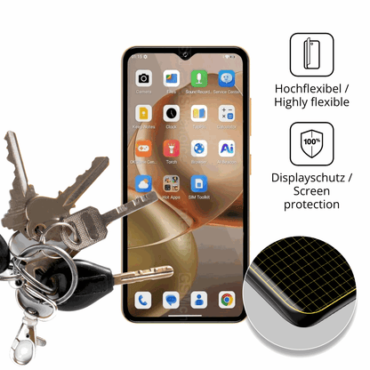 dipos Displayschutz f�r Oukitel C17, transparente Oberfl�che, geringe Dicke und perfekte Passform