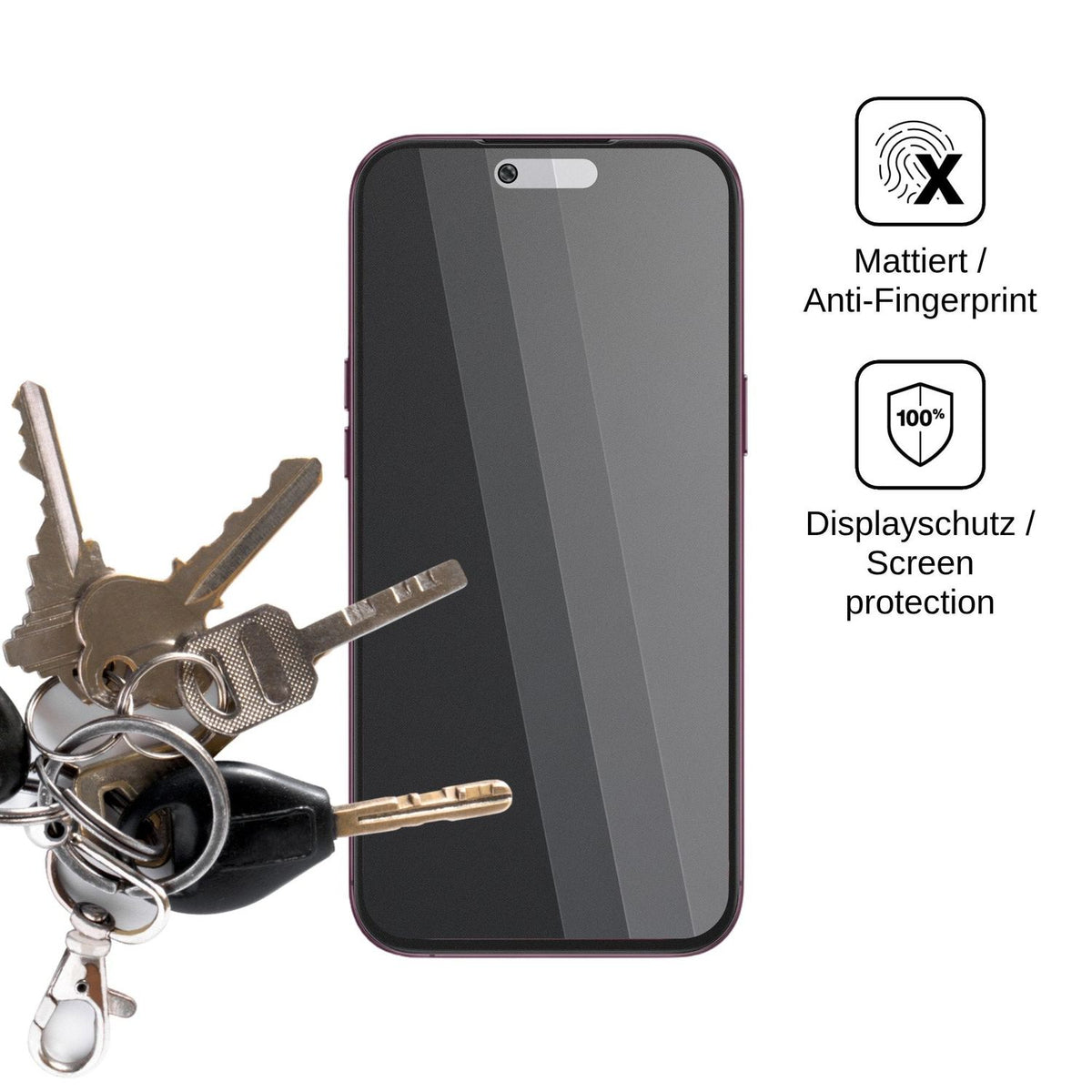 Blickschutzfolie für Oukitel C18 Pro Max matt Schutzfolie Privacy