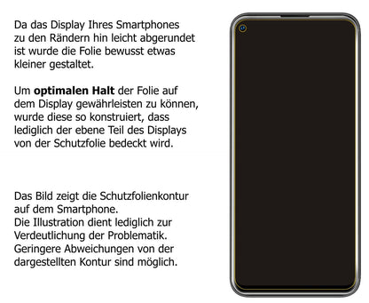 dipos Displayschutz für Oukitel C21 Pro, transparente Oberfläche, perfekte Passform auch für die Rundungen