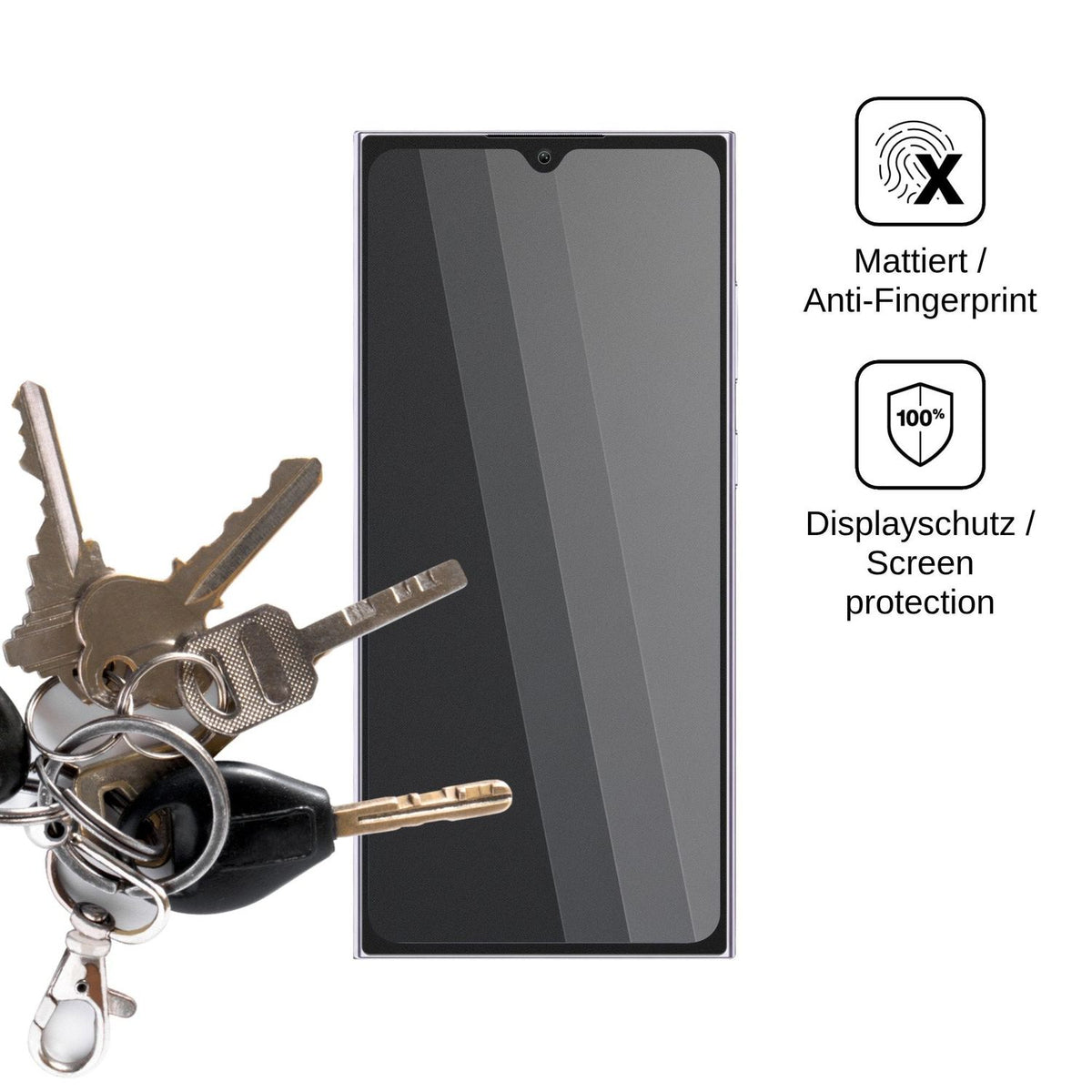 Blickschutzfolie für Oukitel C61 Pro matt Schutzfolie Privacy