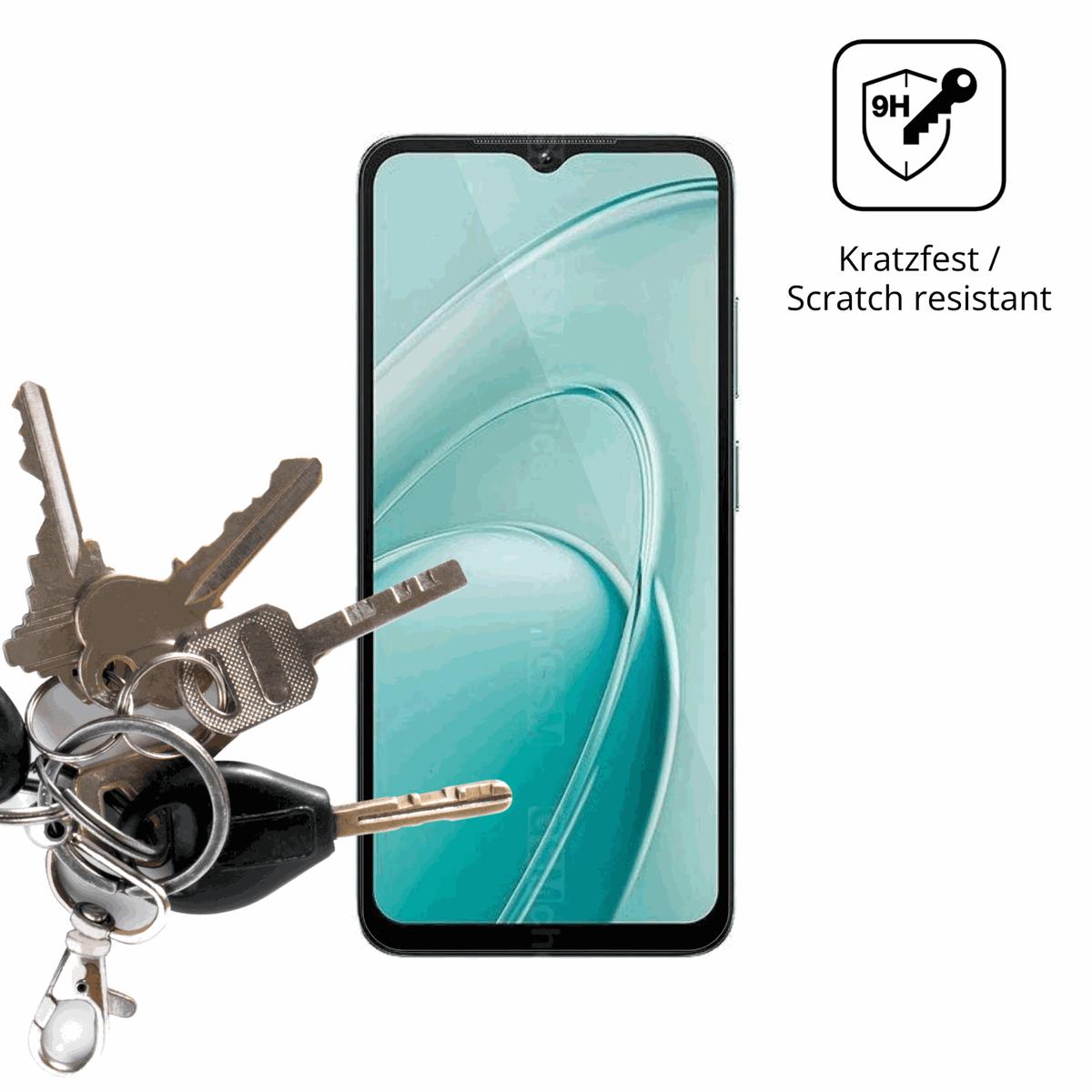 dipos Displayschutz f�r Oukitel C7, transparente Oberfl�che, perfekte Passform auch f�r die Rundungen