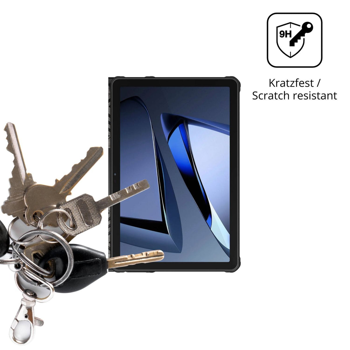 dipos Displayschutz für Oukitel RT10 Industry, transparente Oberfläche, perfekte Passform auch für die Rundungen