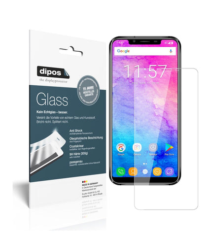 dipos Displayschutz für Oukitel U18, transparente Oberfläche, perfekte Passform auch für die Rundungen