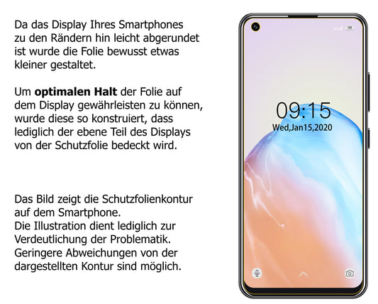 Schutzfolie mit optimaler Passform, zur Verwendung mit Hüllen geeignet
