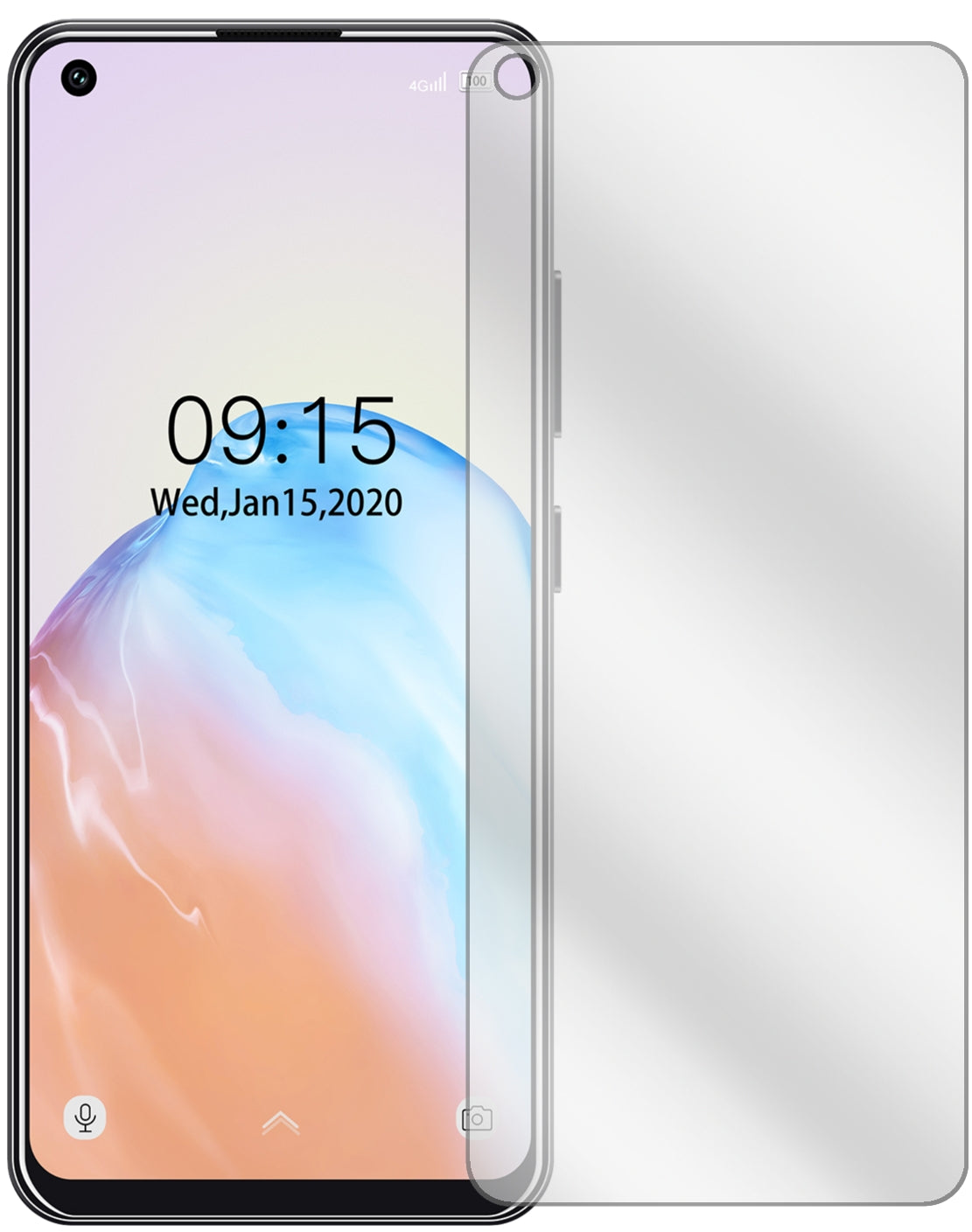 2x Schutzfolie klar für Oukitel C18 Pro Display-Schutzfolie