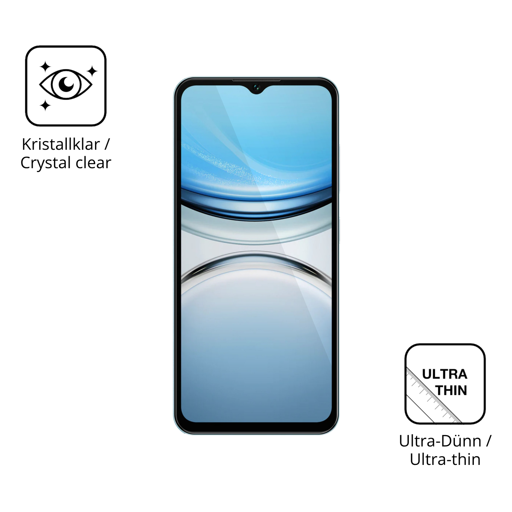 Dünne und klare Folie passend zugeschnitten für Oukitel C2