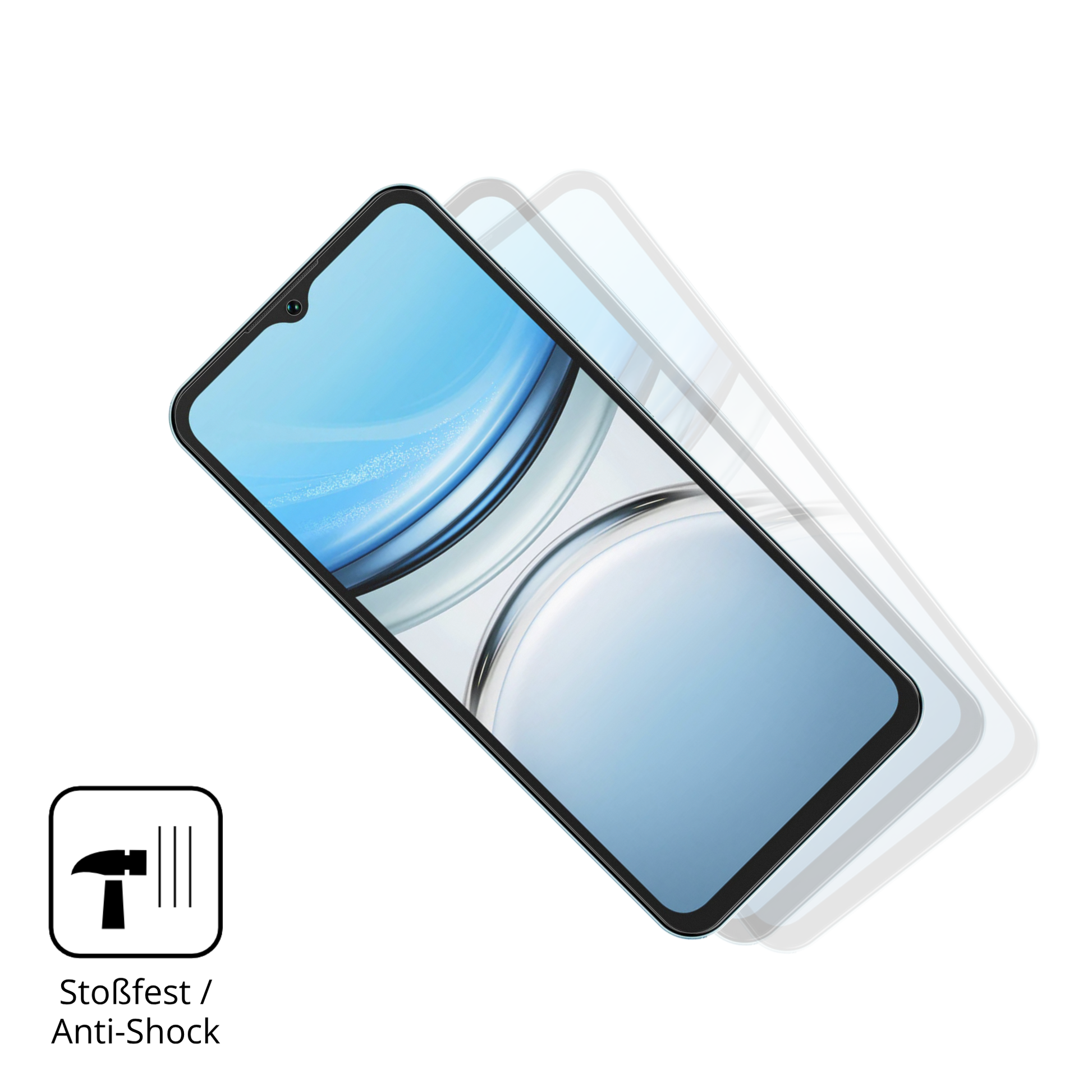 Schutz gegen Kratzer auf dem Oukitel C2 Glas durch Schlüssel, Stöße gegen die Tischkante oder Stürze