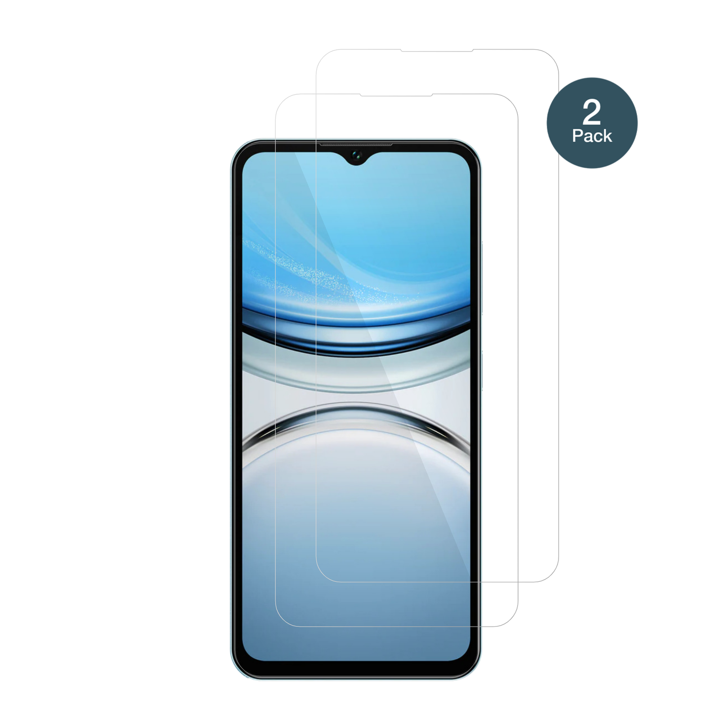 OukitelC2 mit aufgebrachter dipos Flex Schutzfolie, glasklare Darstellung ohne Einschränkungen