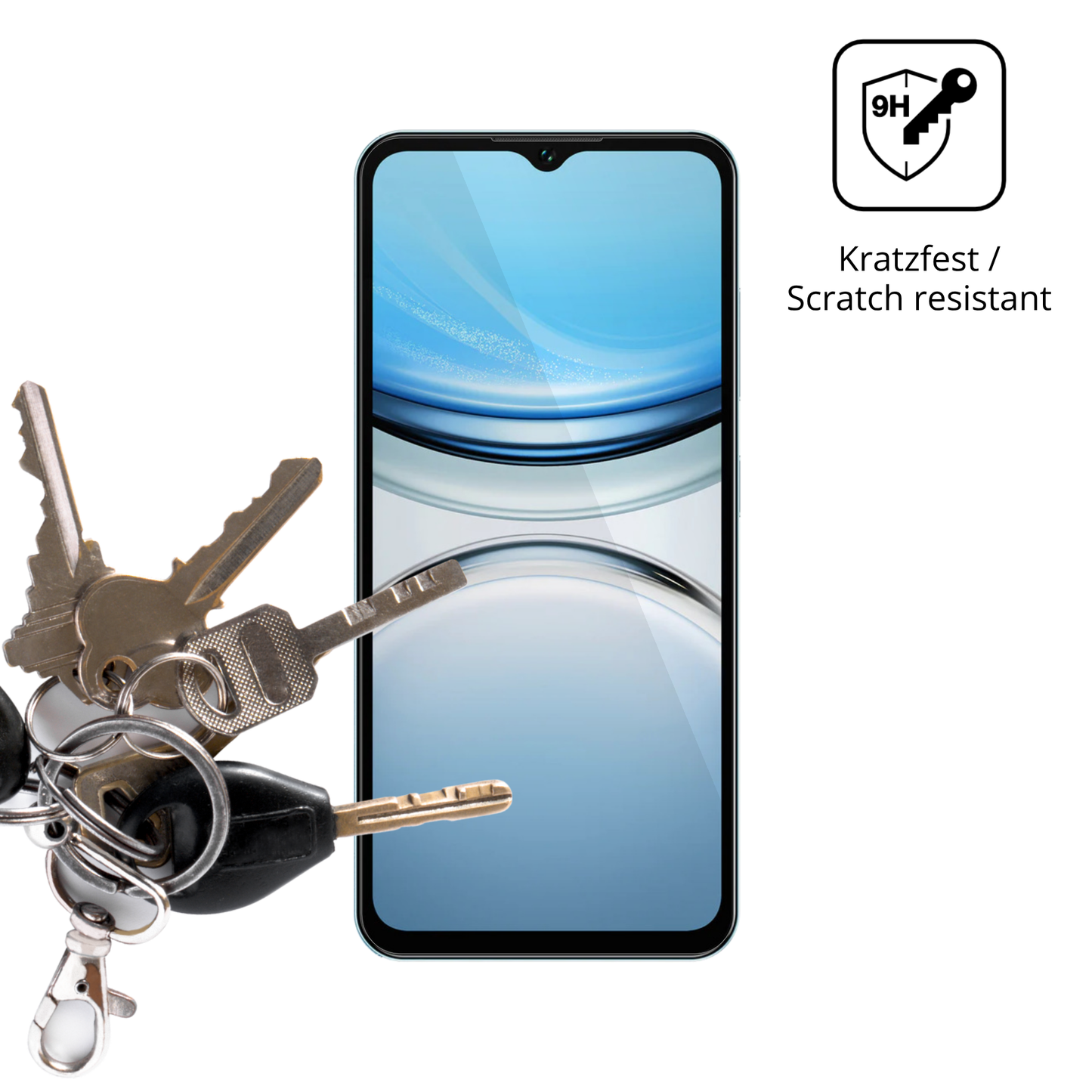 dipos Displayschutz für Oukitel C2, transparente Oberfläche, perfekte Passform auch für die Rundungen