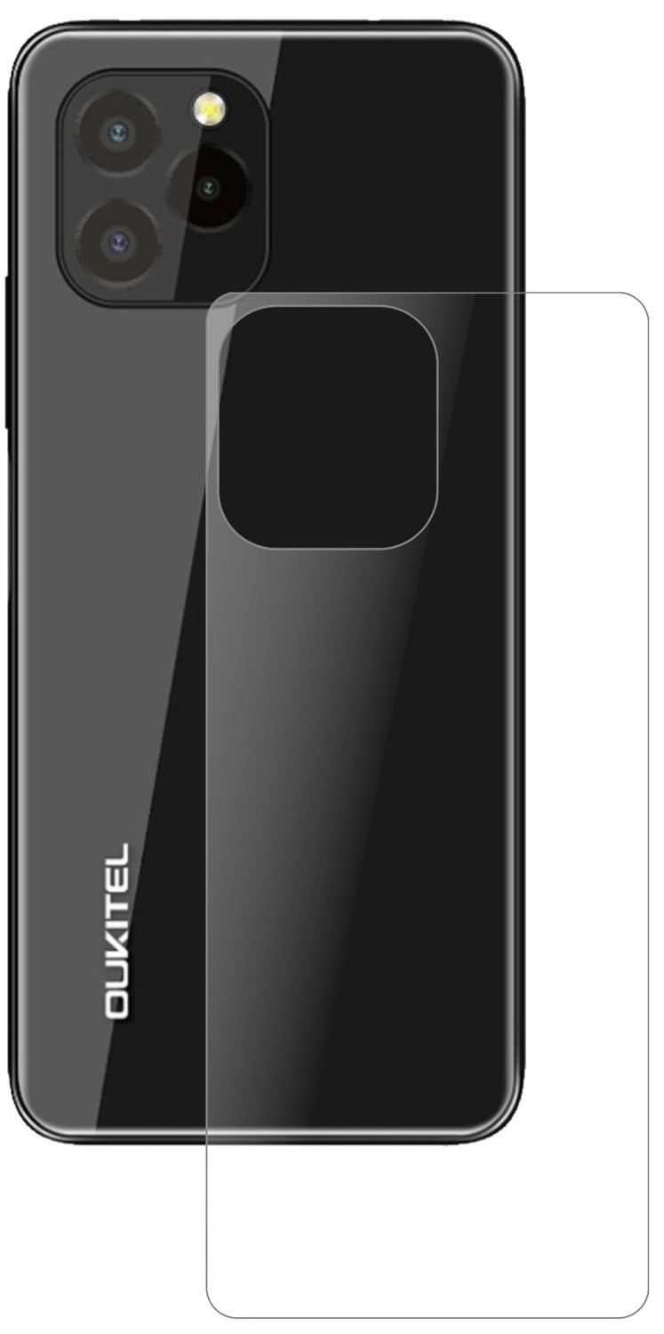 1x 9H Schutzfolie matt für Oukitel C21 Pro Rückseite Panzerfolie