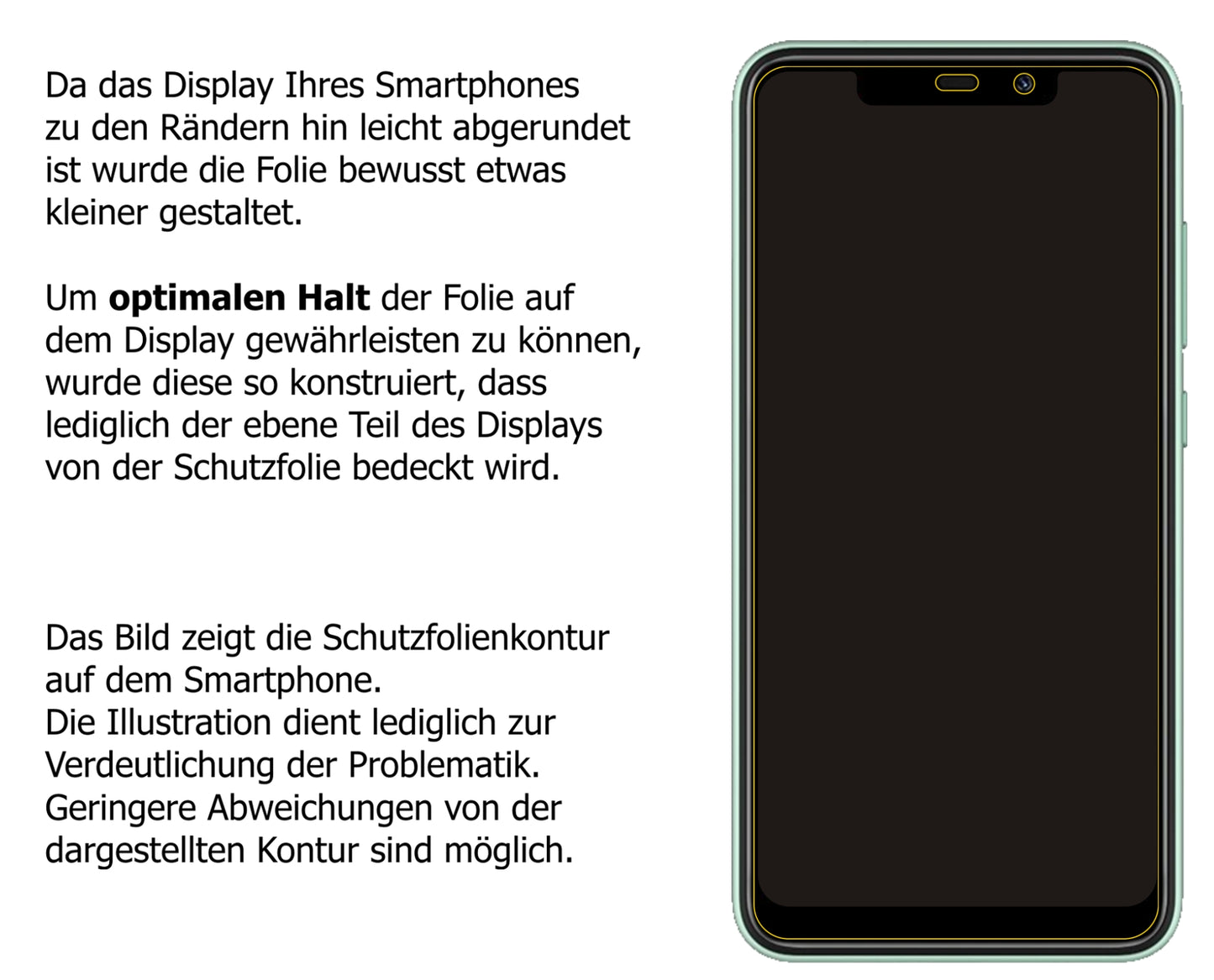 Privatsphäre-Schutz durch Sichtschutz-Folie passend zugeschnitten für Oukitel C22