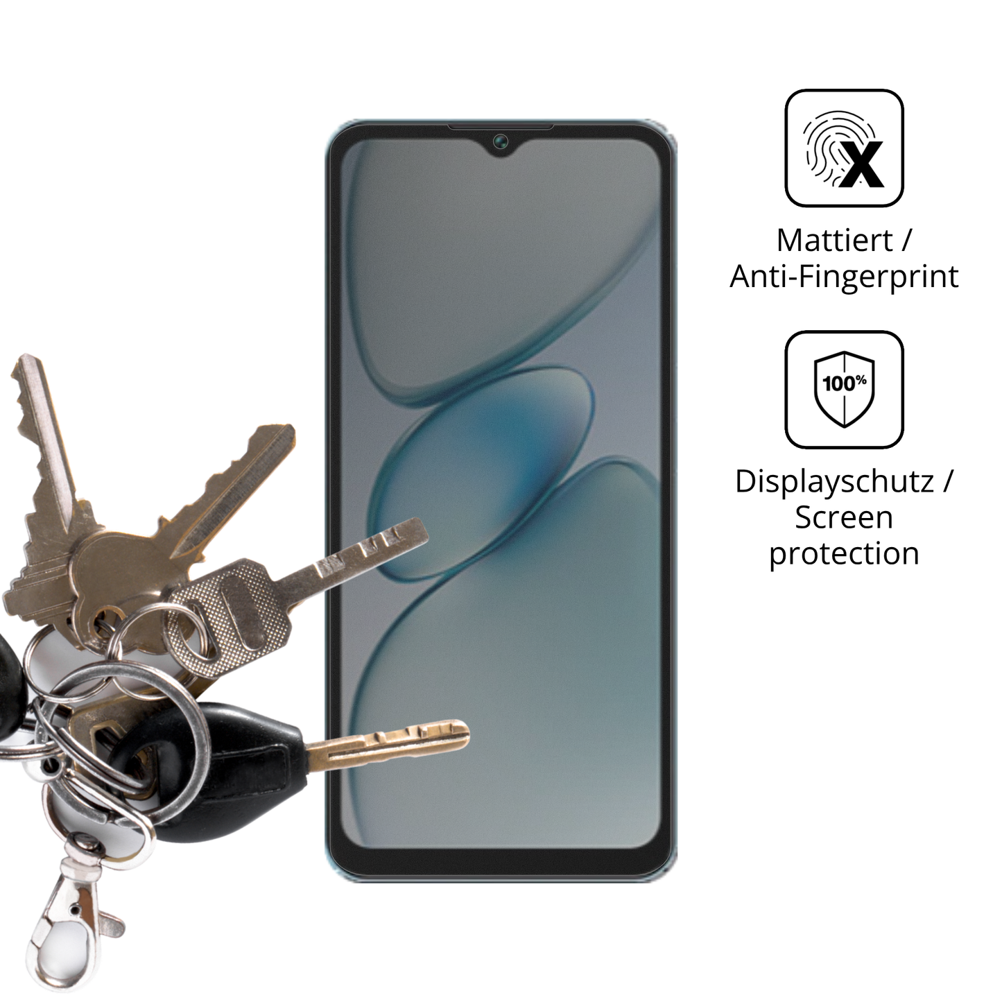 dipos Displayschutz für Oukitel C5, mattierte Oberfläche, Blickschutzfilter und perfekter Passform