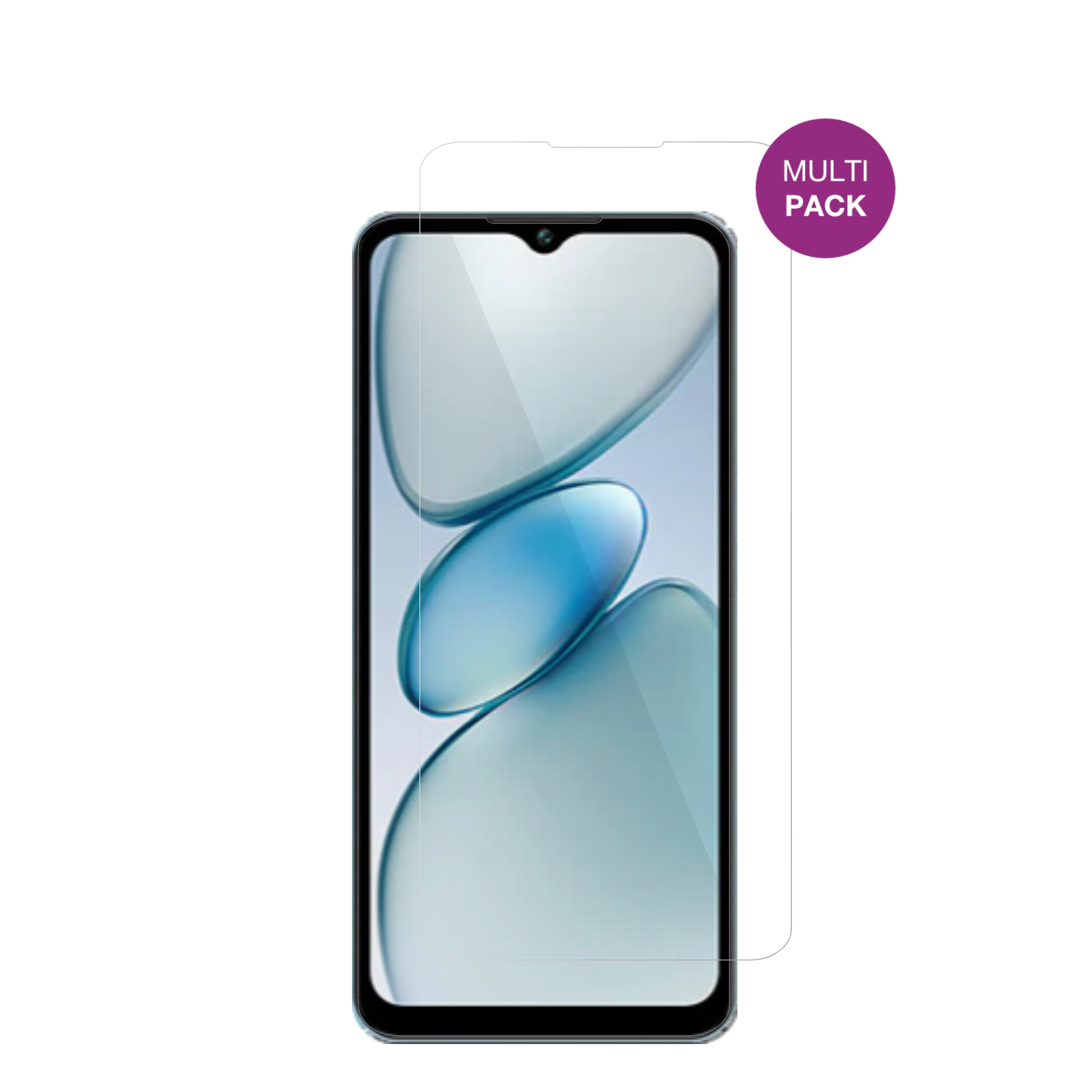 OukitelC5 mit aufgebrachter dipos Displayschutzfolie, glasklare Darstellung ohne Einschränkungen