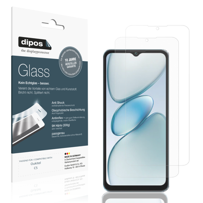 Matte Displayschutzfolie von dipos passend für Oukitel C5, 9H kratzfest und blasenfrei montiert