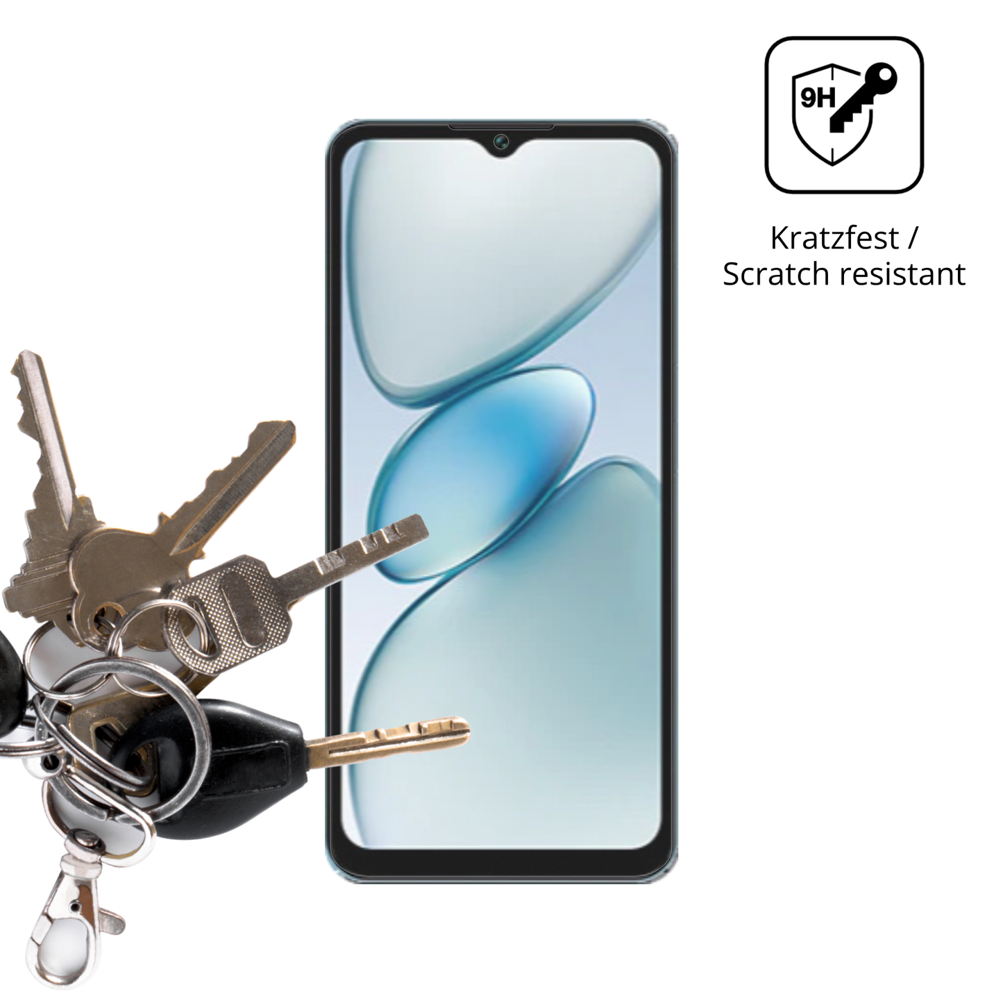 dipos Displayschutz für Oukitel C5, mattierte Oberfläche, robuste Festigkeit und perfekte Passform