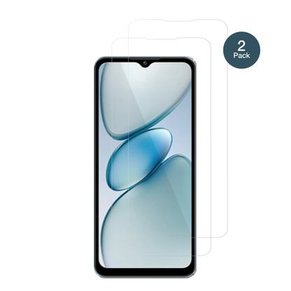 OukitelC5 mit aufgebrachter dipos Flex Schutzfolie, glasklare Darstellung ohne Einschränkungen