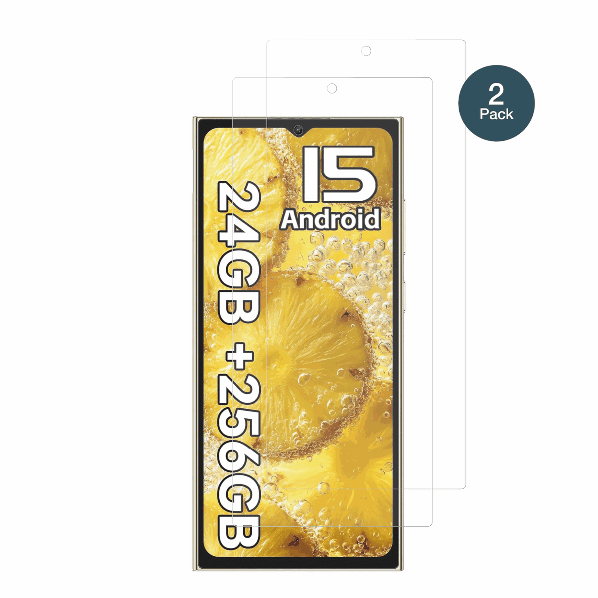 OUKITELC62 Pro mit aufgebrachter dipos Panzerfolie, die lästige Fingerabdrücke minimiert