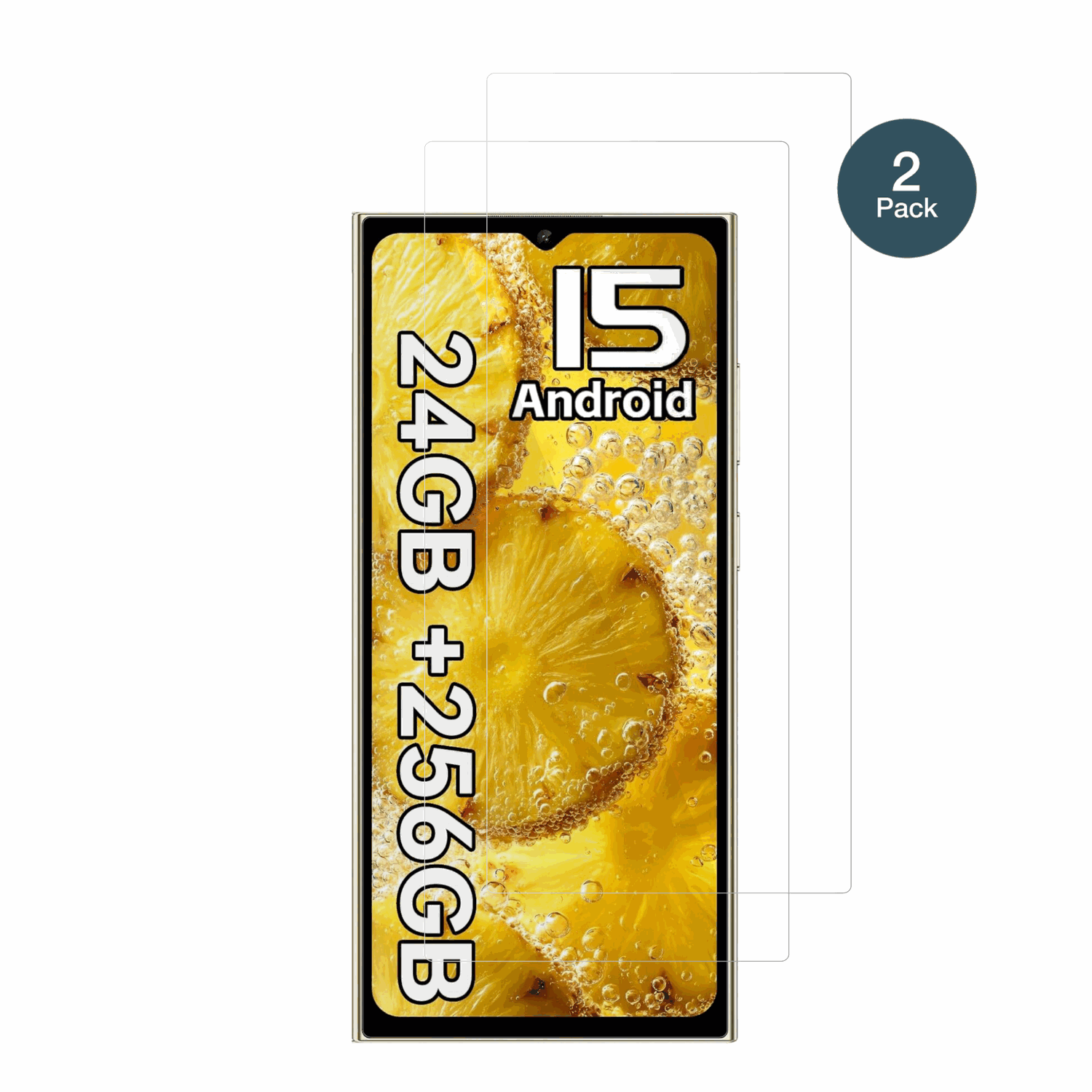OUKITELC62 Pro mit aufgebrachter dipos Flex Schutzfolie, glasklare Darstellung ohne Einschränkungen