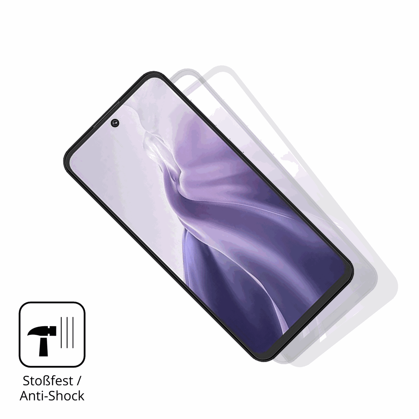 Schutz gegen Kratzer auf dem oukitelc69 Glas durch Schlüssel, Stöße gegen die Tischkante oder Stürze