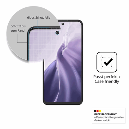 Schutzglasfolie mit optimaler Passform, zur Verwendung mit Hüllen geeignet