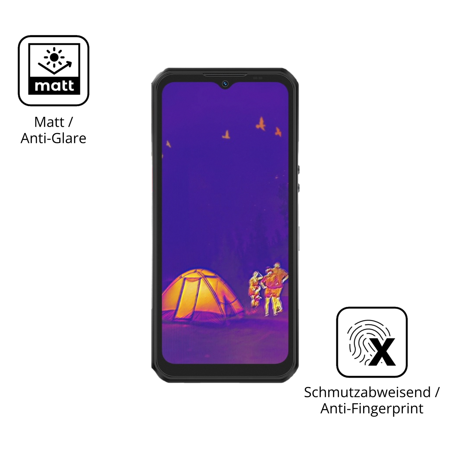 4x Schutzfolie matt für Oukitel WP55 Ultra Outdoor Display-Schutzfolie