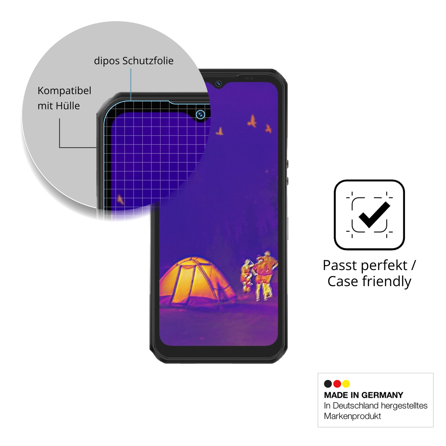 4x Schutzfolie matt für Oukitel WP55 Ultra Outdoor Display-Schutzfolie