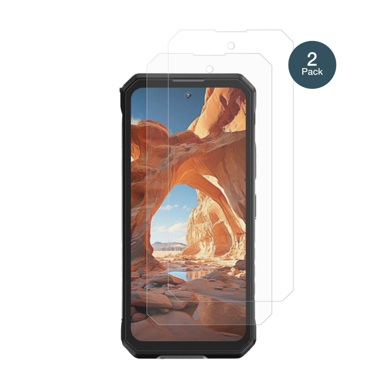 OukitelWP58 Pro mit aufgebrachter dipos Panzerfolie, die lästige Fingerabdrücke minimiert