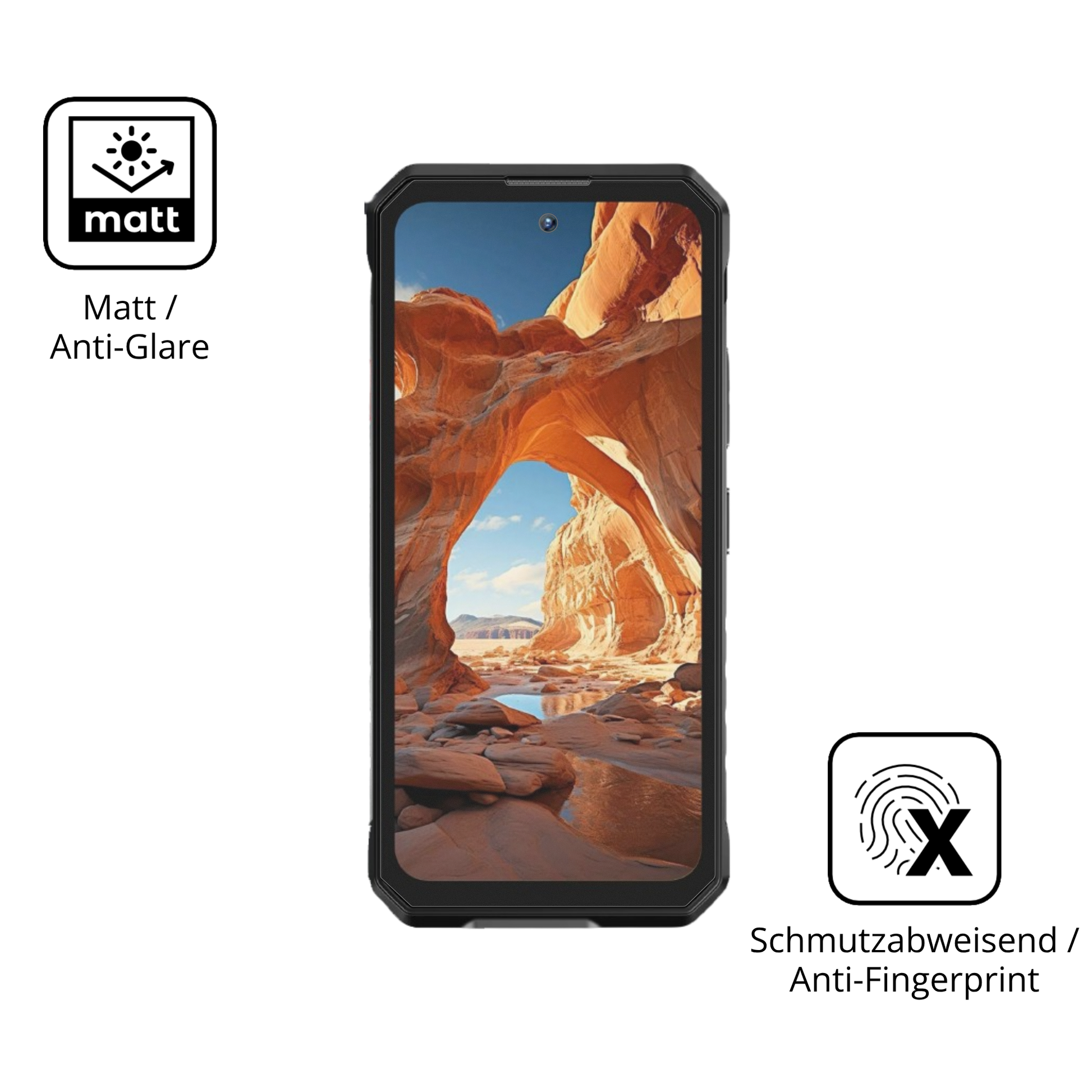 9H Hartbeschichtete, flexible Folie passend zugeschnitten für Oukitel WP58 Pro