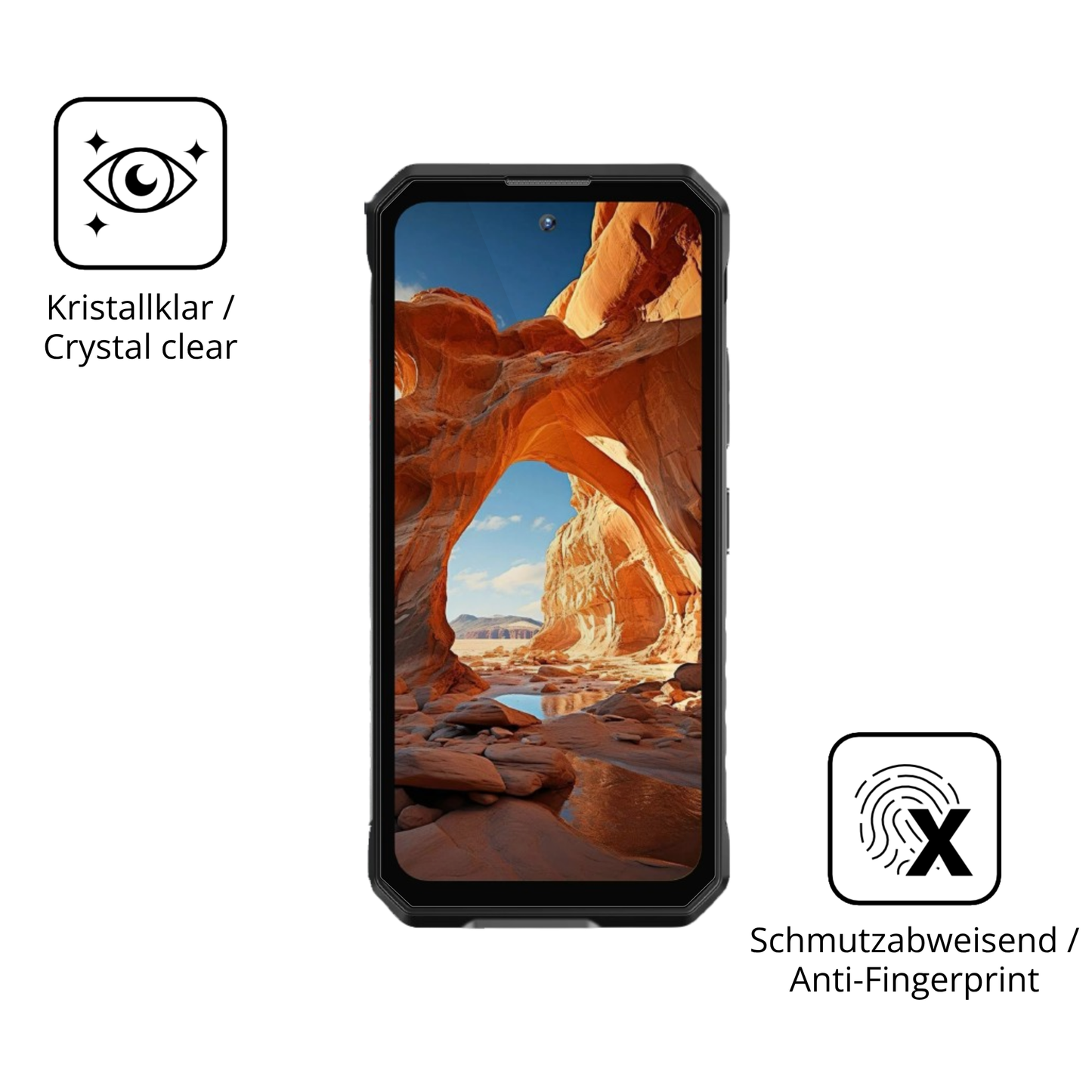 Flexible TPU-Folie passend zugeschnitten für Oukitel WP58 Pro, vollständige Abdeckung