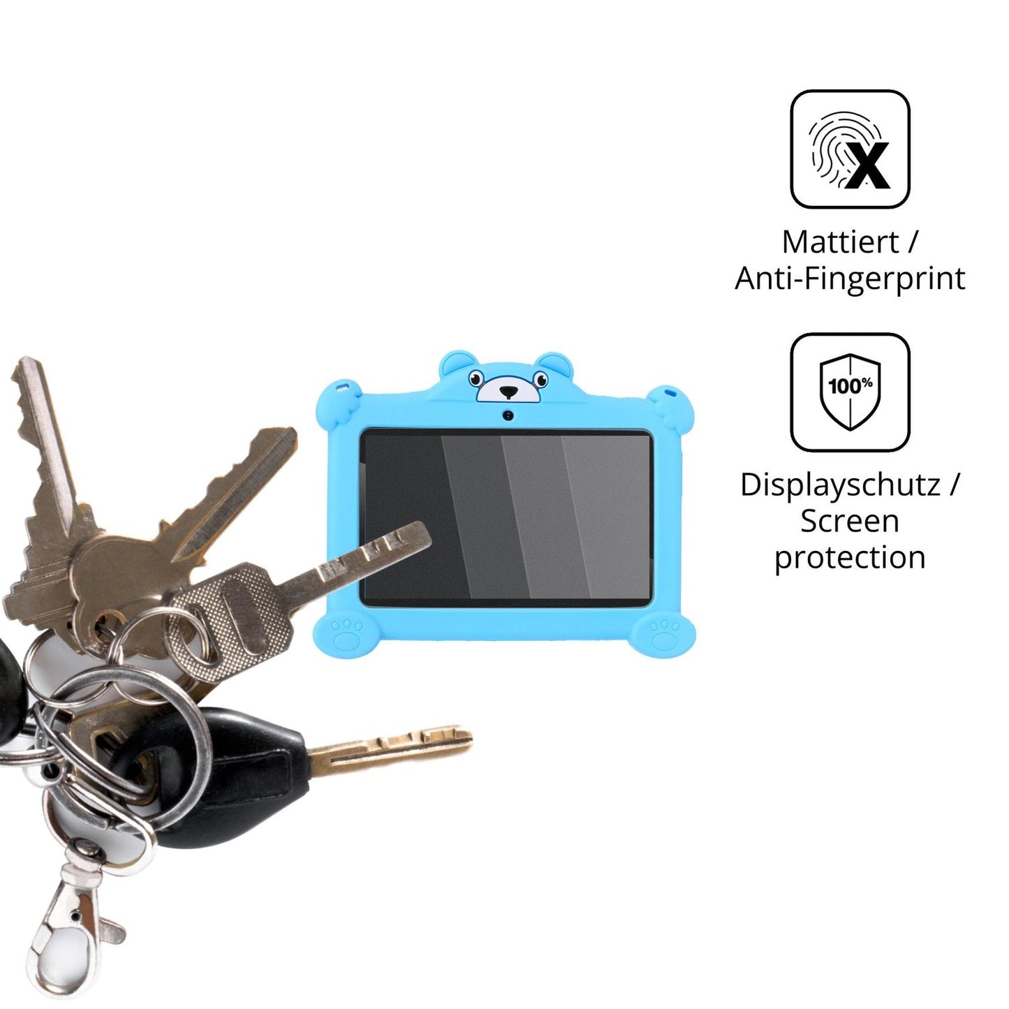 dipos Displayschutz für OYAJIA C88 7 Zoll, mattierte Oberfläche, Blickschutzfilter und perfekter Passform