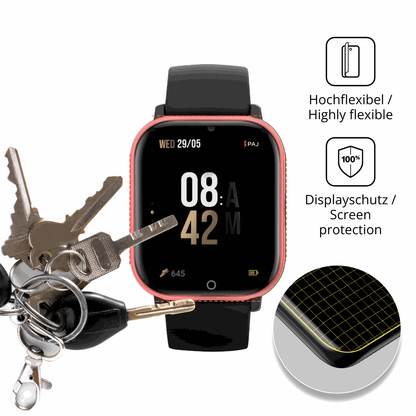 dipos Displayschutz f�r PAJ GPS Tracker Kids Smartwatch, transparente Oberfl�che, geringe Dicke und perfekte Passform