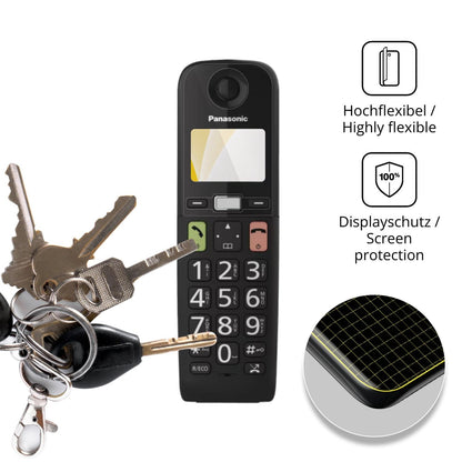 dipos Displayschutz für Panasonic KX-TGU130, transparente Oberfläche, geringe Dicke und perfekte Passform
