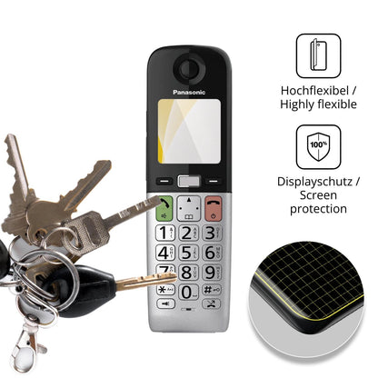dipos Displayschutz für Panasonic KX-TGU432, transparente Oberfläche, geringe Dicke und perfekte Passform