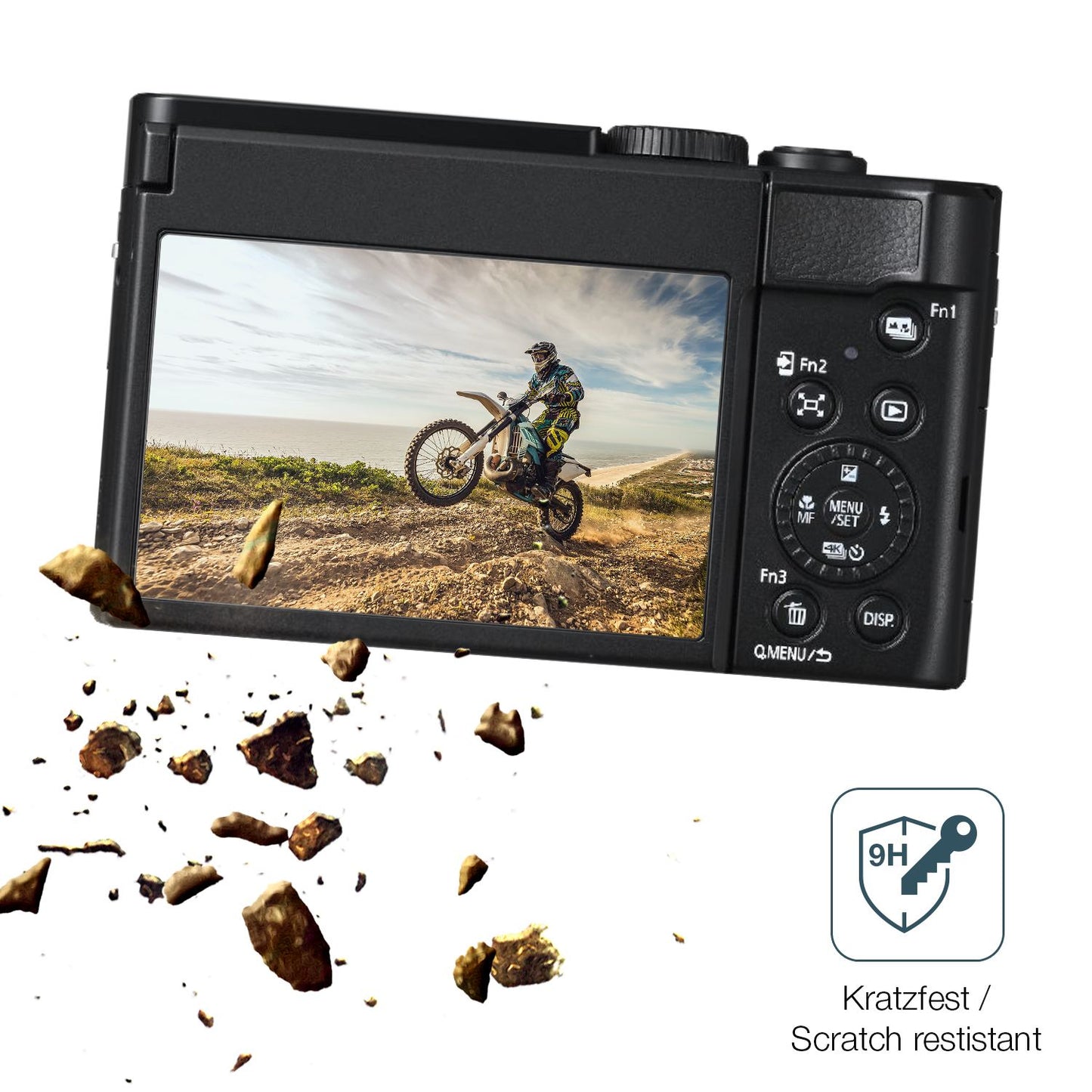 dipos Displayschutz für Panasonic Lumix DC-TZ99E, mattierte Oberfläche, robuste Festigkeit und perfekte Passform