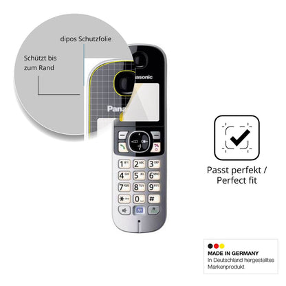 2x 3D Full Cover Schutzfolie für Panasonic KX-TG6821