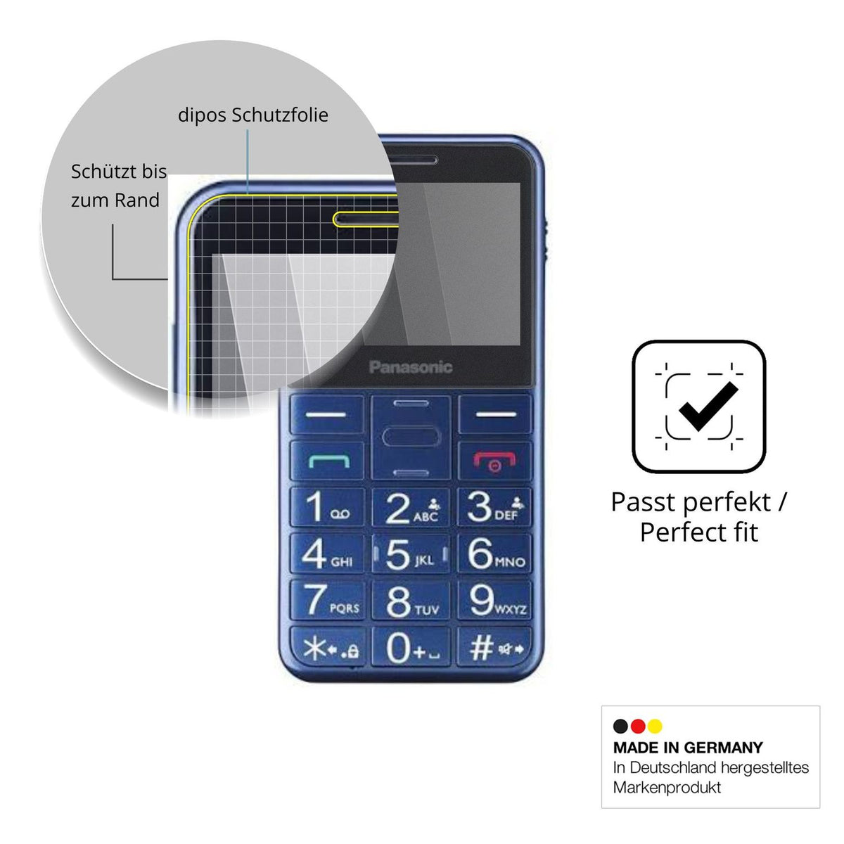 Blickschutzfolie für Panasonic KX-TU155 matt Schutzfolie Privacy