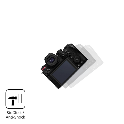 Schutz gegen Kratzer auf dem Panasonic Lumix DC-S1II Glas durch Schlüssel, Stöße gegen die Tischkante oder Stürze