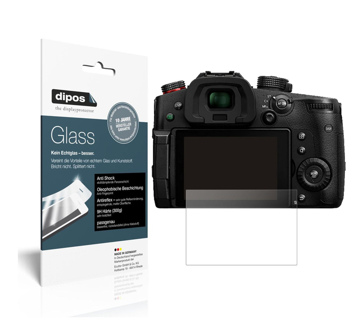 2x 9H Schutzfolie matt für Panasonic Lumix GH5 II Panzerfolie