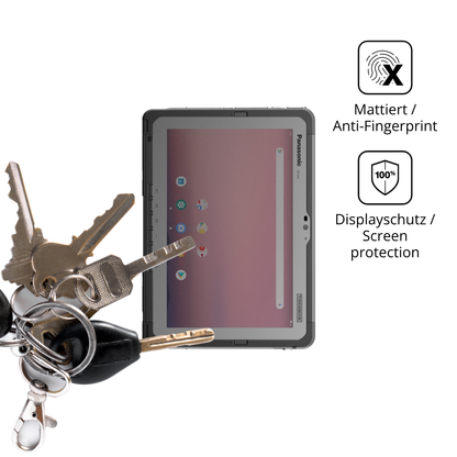 dipos Displayschutz für Panasonic Toughpad FZ-A3, mattierte Oberfläche, Blickschutzfilter und perfekter Passform