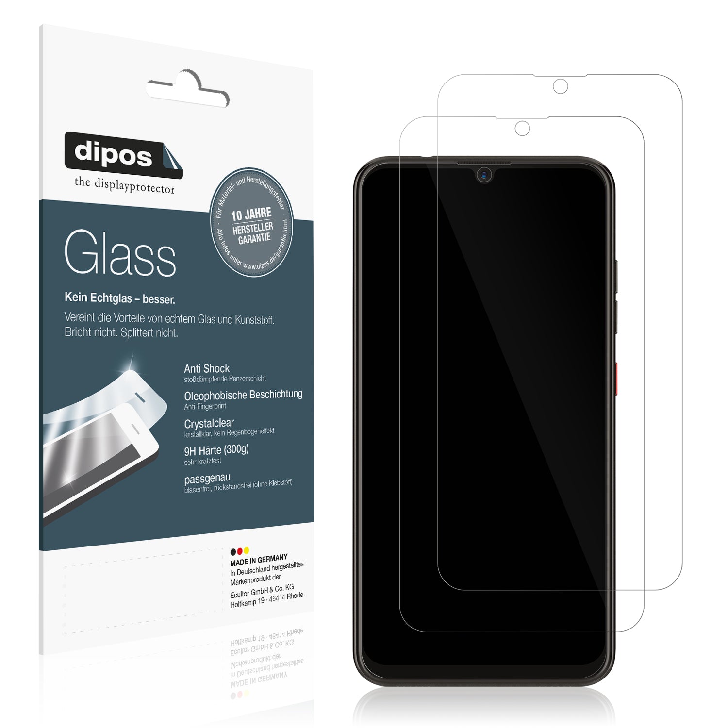 Klare Displayschutzfolie von dipos passend für A1 Alpha, 9H kratzfest und blasenfrei montiert
