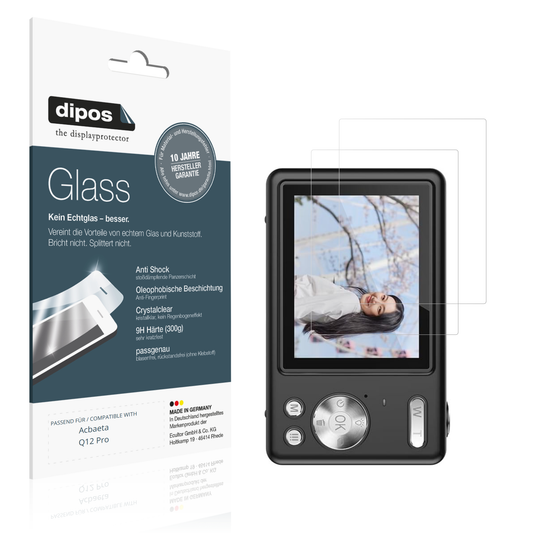Klare Displayschutzfolie von dipos passend für Acbaeta Q12 Pro, 9H kratzfest und blasenfrei montiert