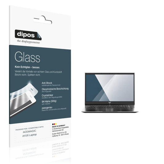 Klare Displayschutzfolie von dipos passend für ACEMAGIC AX18 Laptop, 9H kratzfest und blasenfrei montiert