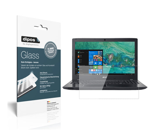 Klare Displayschutzfolie von dipos passend für Acer Aspire E 15, 9H kratzfest und blasenfrei montiert